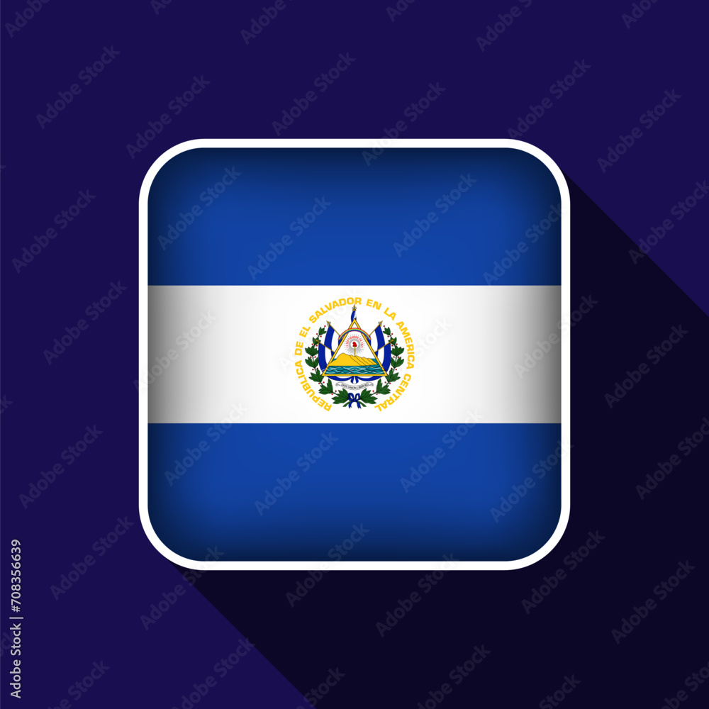 Flat El Salvador Flag Background Vector Illustration