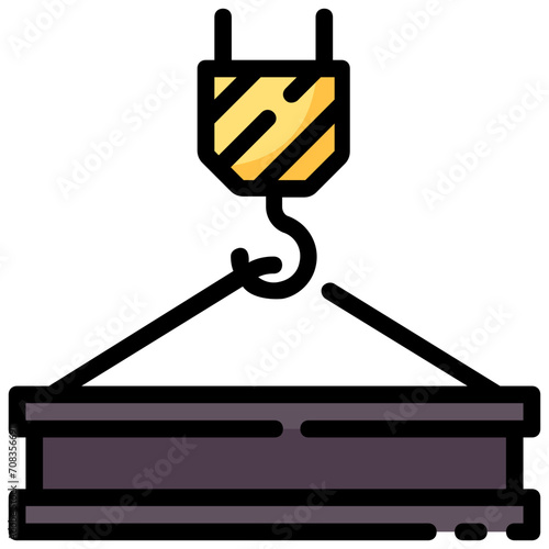 girder filled outline vector icon