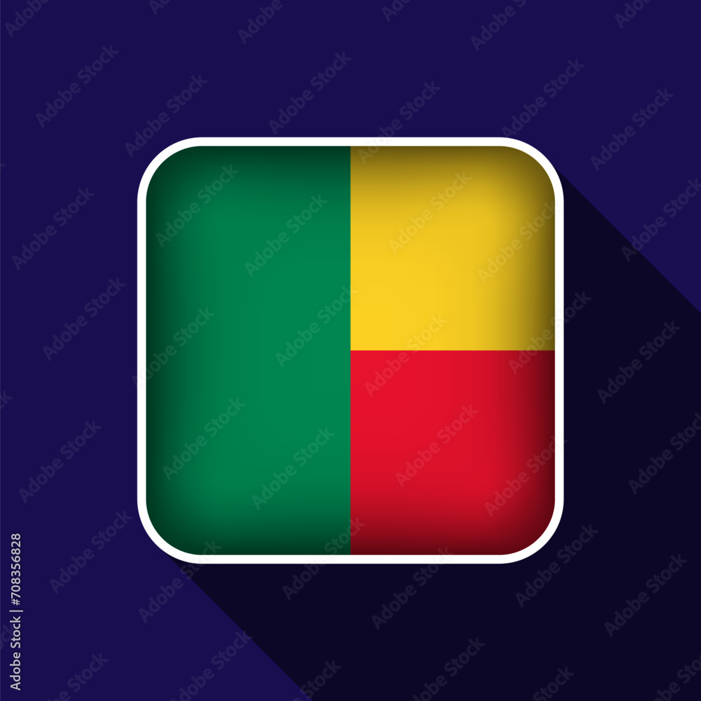 Fototapeta premium Flat Benin Flag Background Vector Illustration