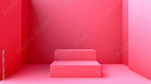 Cherry red   bubblegum pink abstract background vector presentation design. PowerPoint and business background.