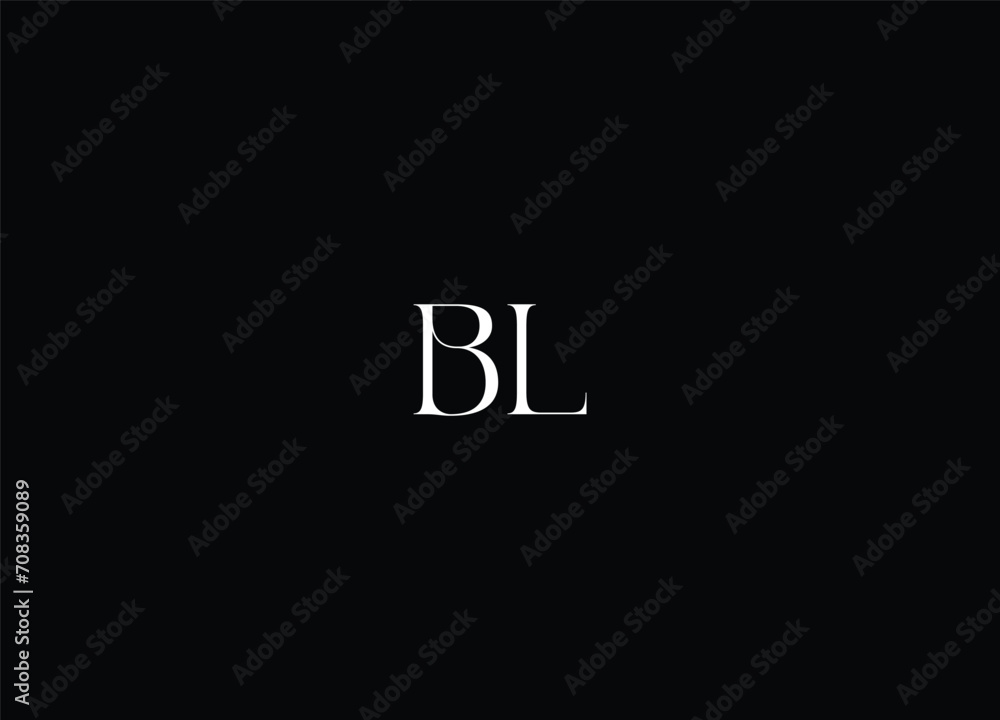 Logo Monogram Slash concept with Modern designs template letter BL Logo Monogram Slash concept with Modern designs template letter BL