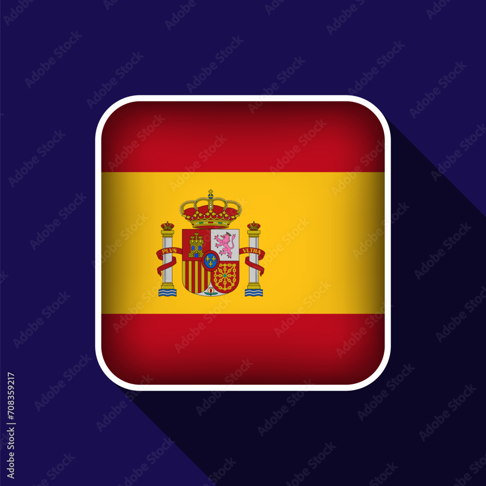 Flat Spain Flag Background Vector Illustration Flat Spain Flag Background Vector Illustration
