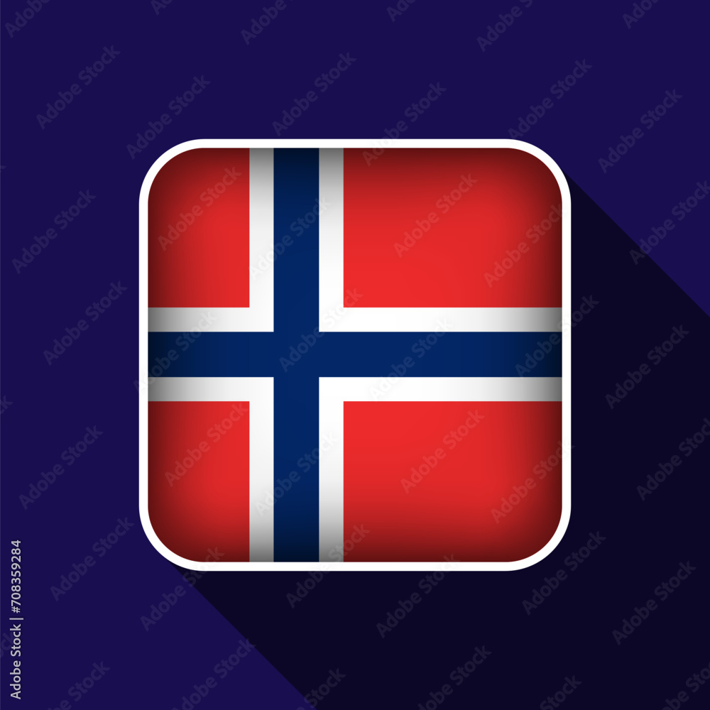 Obraz premium Flat Norway Flag Background Vector Illustration