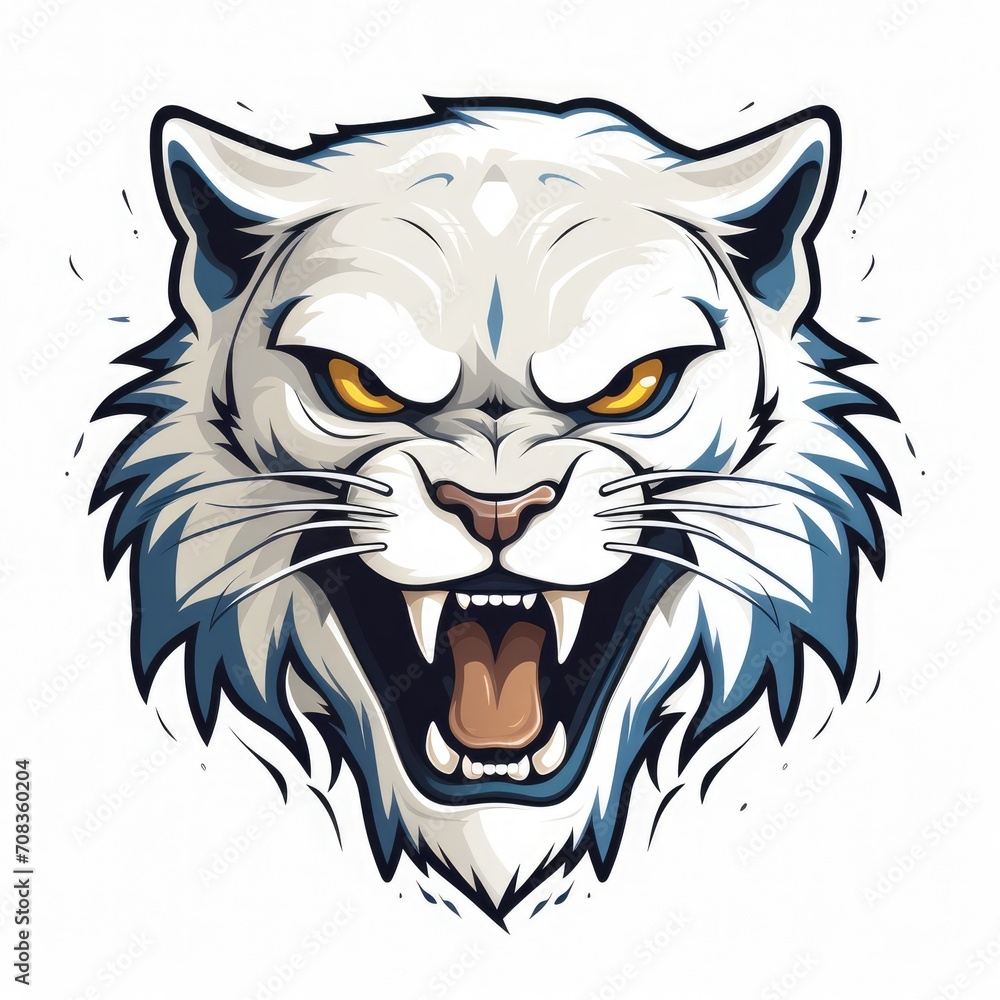 roaring cat head mascot