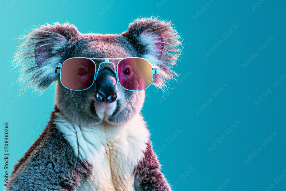 a koala wearing glasses