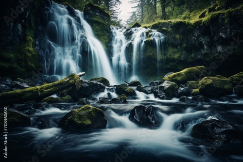 Illustration of a waterfall