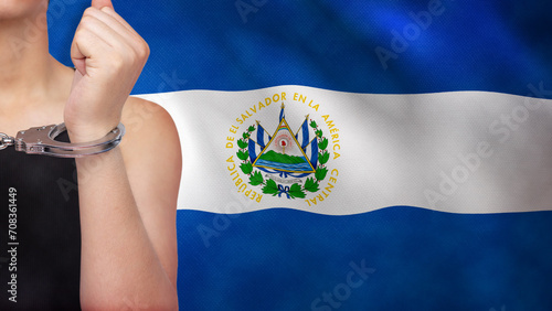 Obraz na plátně A man getting under arrest in El Salvador