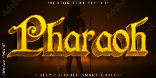 Golden Historic Pharaoh Vector Fully Editable Smart Object Text Effect