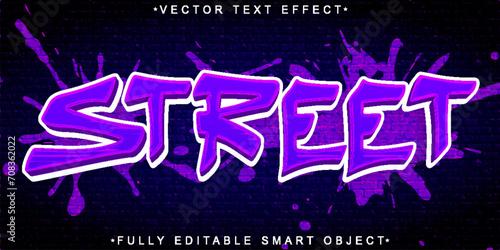 Purple Graffiti Street Vector Fully Editable Smart Object Text Effect
