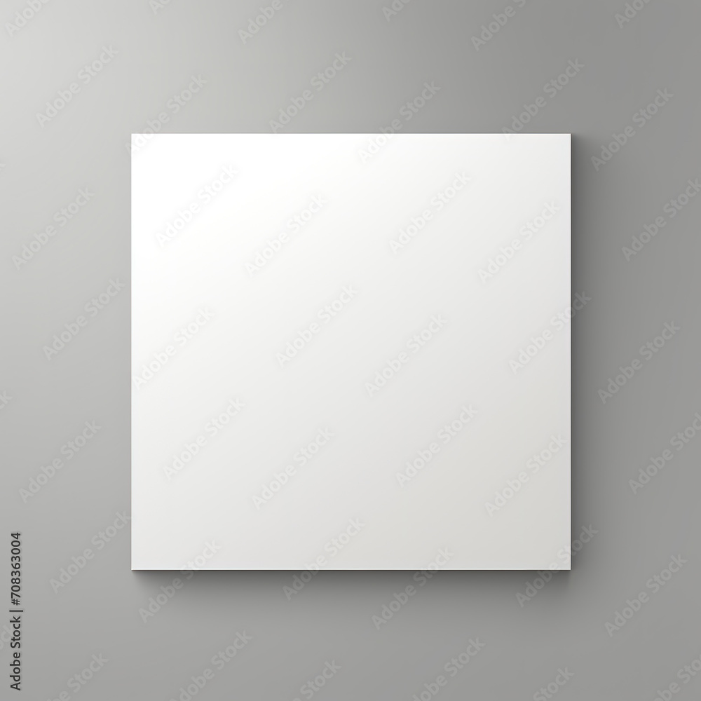 Realistic white paper sticker