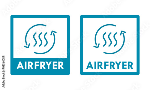Airfryer design logo template illustration