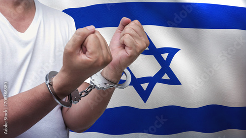Принти на полотні A man getting under arrest in Israel