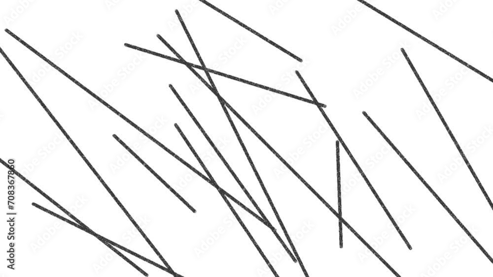Sharp straight sticks or lines move chaotically, turning or scrolling. Sharp straight sticks or lines move chaotically, turning or scrolling.