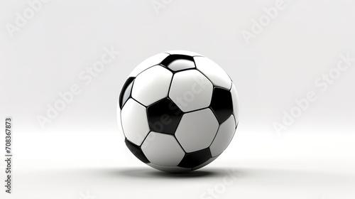 3d wallpaper soccer ball isolated on white