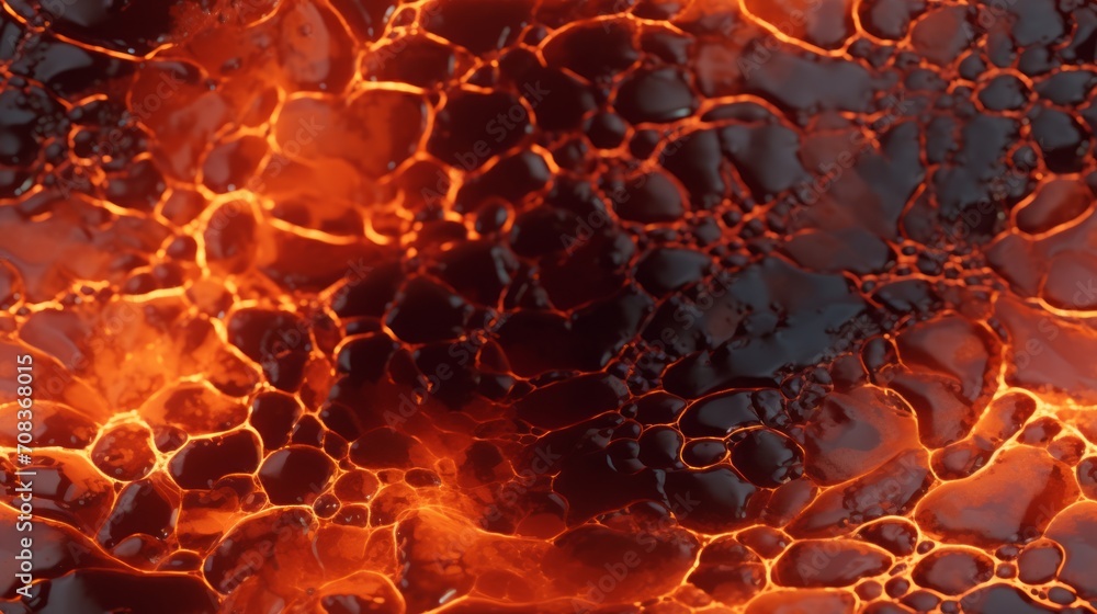 Viscous and gooey texture of molten lava. Generative AI Viscous and gooey texture of molten lava. Generative AI