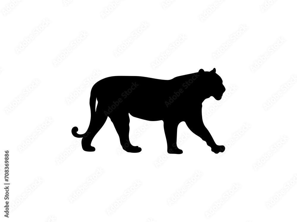 Tiger icon vector. Tiger vector design and illustration. Tiger silhouette isolated white background