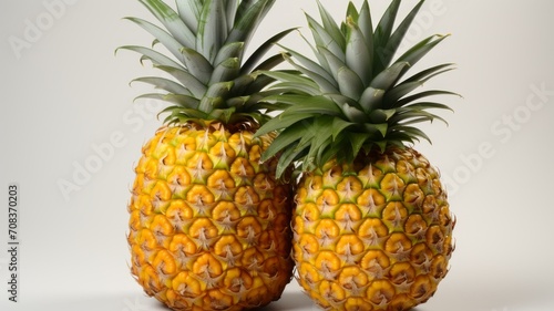 Fresh pineapple on a light background