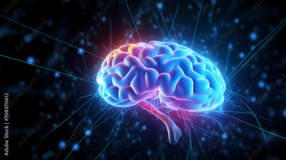 Fototapeta premium Data technology futuristic illustration, technology background