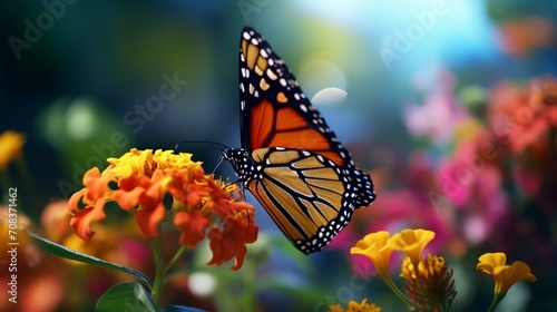 Nectar Connection: Monarch and Lantana in Harmony