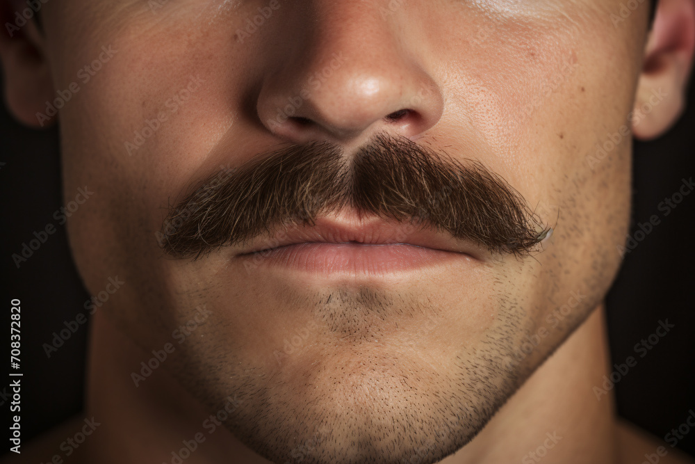 Obraz premium Mustache in face of man