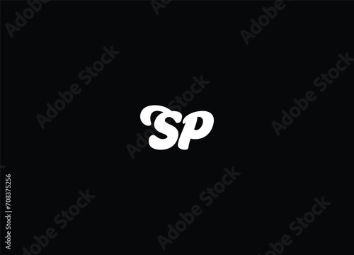Logo Monogram Slash concept with Modern designs template letter SP
