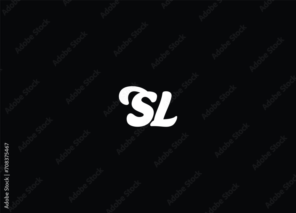 Logo Monogram Slash concept with Modern designs template letter sl Logo Monogram Slash concept with Modern designs template letter sl