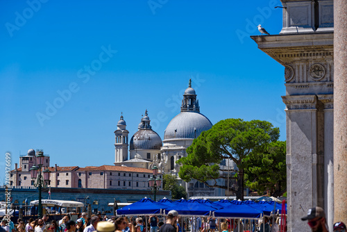 Old town of Italian City of Venice with Chiesa del Redentore church at Canale san Giorgio on a sunny summer day. Photo taken August 7th, 2023, Venice, Italy. photo