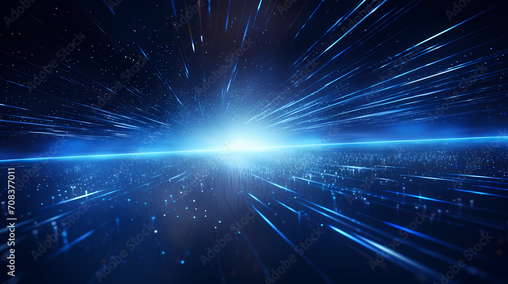 Obraz premium Abstract line art background, technological background
