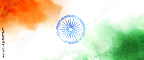 Indian Tricolor flag background for Republic Day india. Website banner and greeting card design template.