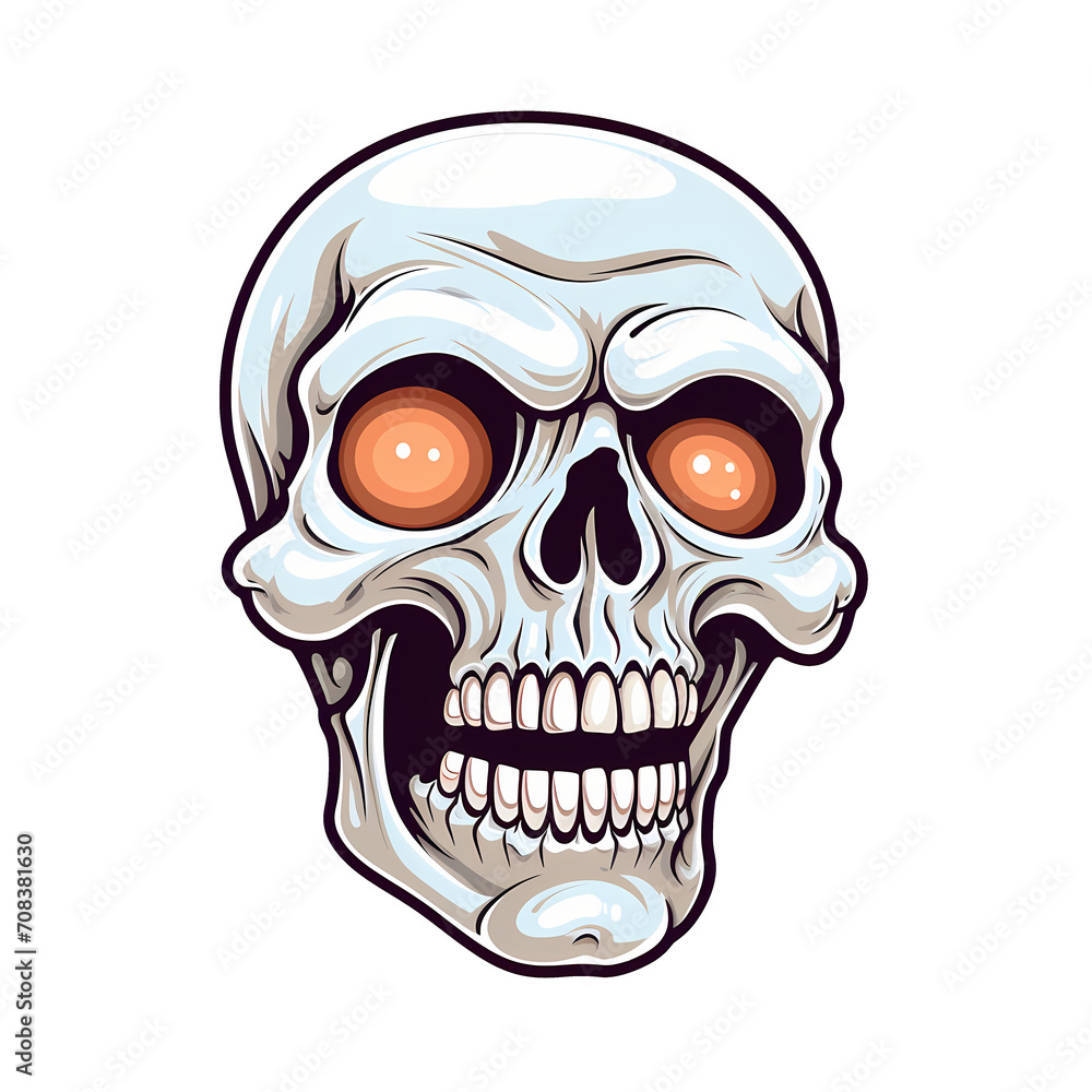 Fototapeta premium Skull art illustrations for stickers, tshirt design, poster etc