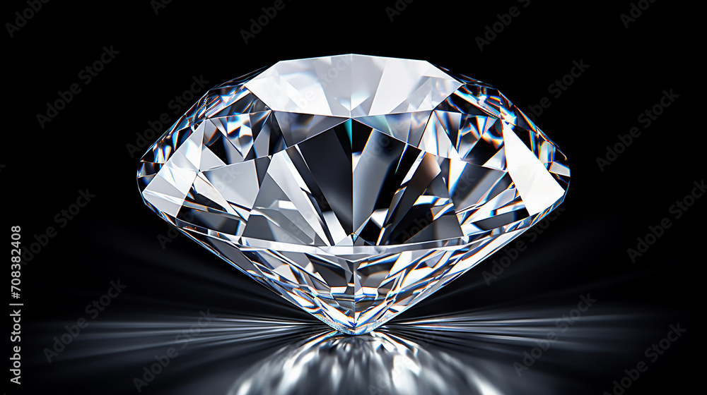 luxury expensive diamonds in front of a black background, reflections on the ground. luxury expensive diamonds in front of a black background, reflections on the ground.