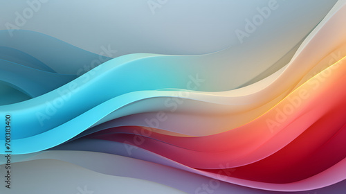 A seamless abstract soft multicolor texture background with elegant swirling curves in a wave pattern, full color set against a white background.