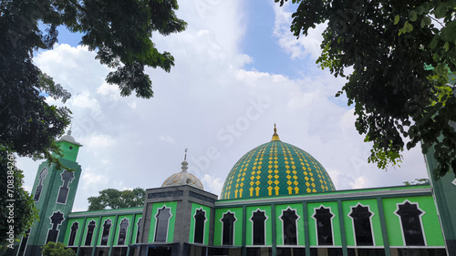 Green Mosque Masjid Raya Raudhatul Irfan, Sukabumi, 6 Januari 2024, indonesia photo