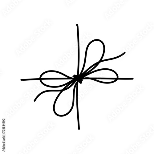Hand drawn rope knots