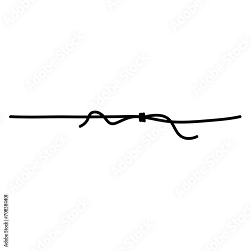 Hand drawn rope knots