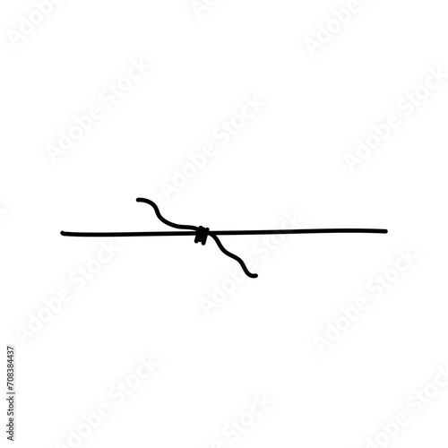 Hand drawn rope knots