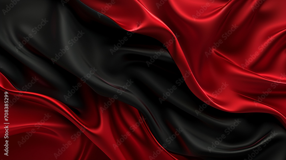 デザイン用のスペースを持つ黒赤のモダンな抽象的な背景GenerativeAI