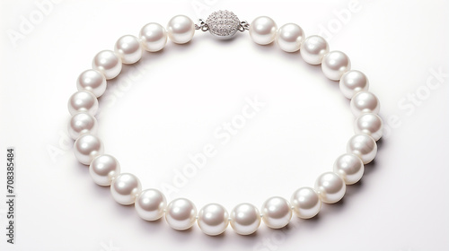 pearl necklace isolated on white background