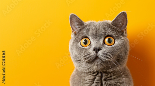 ショックを受けたり驚いたりしている面白い英国の短気な猫GenerativeAI
