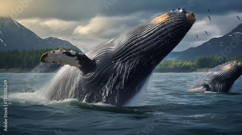 The Beauty of Humpback Whale, Generative AI © Thanadol