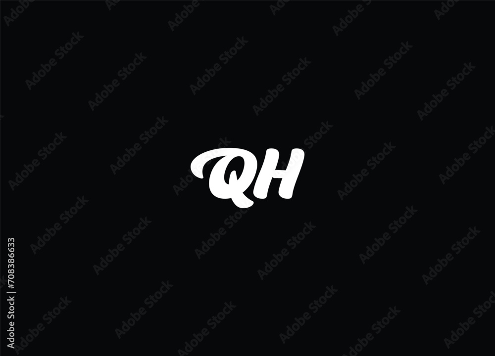 Logo Monogram Slash concept with Modern designs template letter qh Logo Monogram Slash concept with Modern designs template letter qh