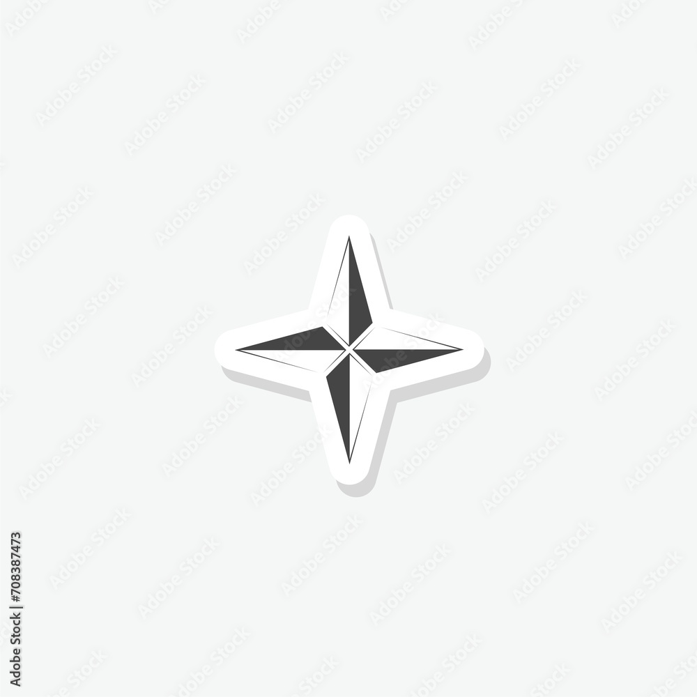 Compass logo, icon sticker isolated on gray background Compass logo, icon sticker isolated on gray background