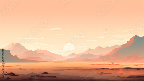Minimal Landscape sunset