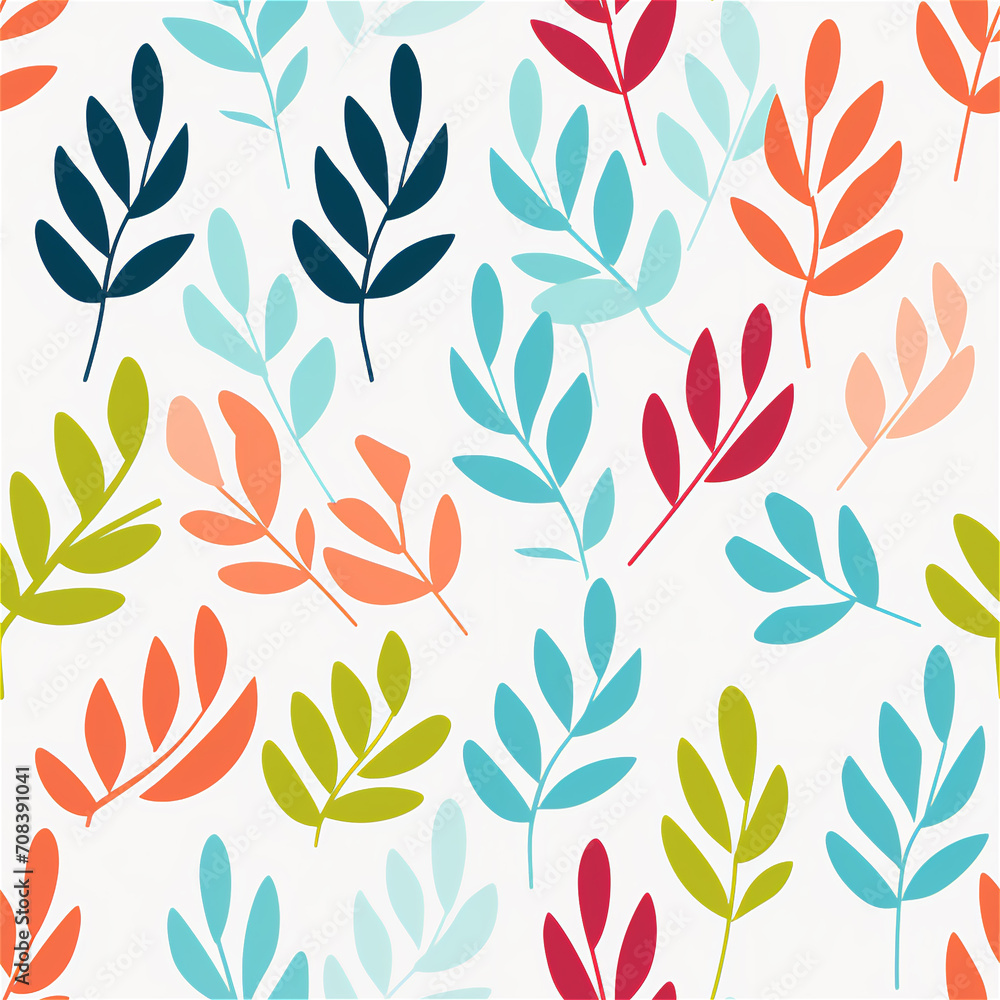 Seamless pattern : colorful leaf pattern
Seamless pattern : colorful leaf pattern