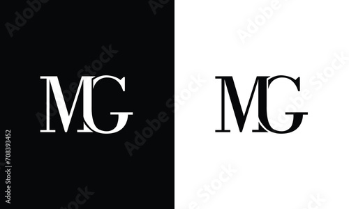 MG abstract initial monogram letter alphabet logo design photo