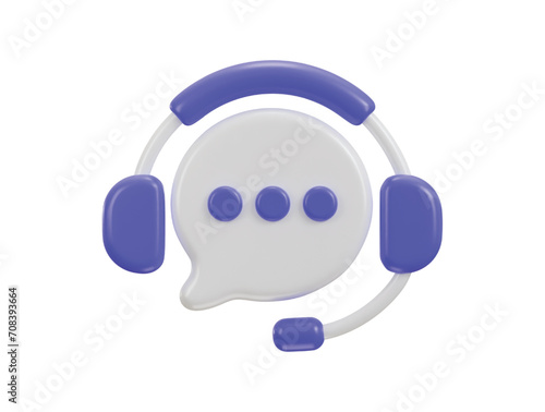 3d call center icon vector illustration