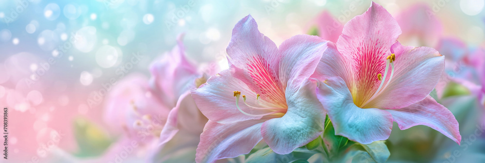 Fototapeta premium pastel spring background with lilys