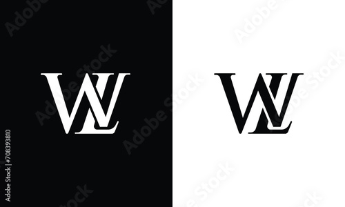 Logo design letter WL . Elegant modern. Vector template.