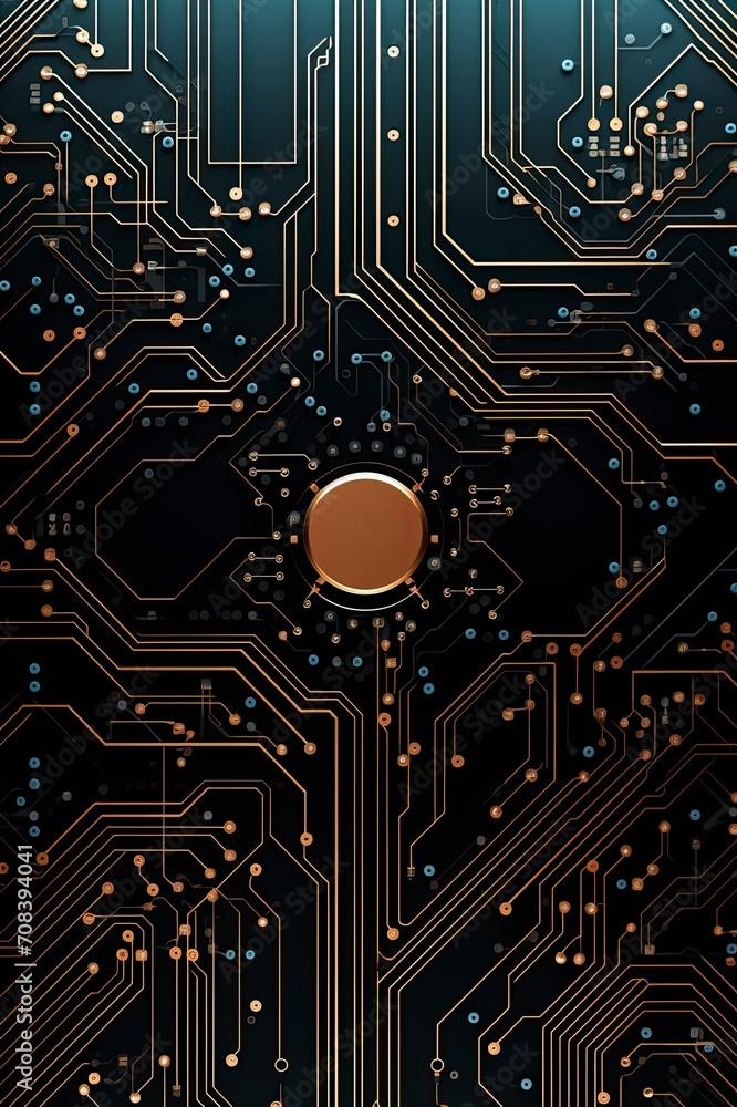 Digital circuit technology background, generative ai Digital circuit technology background, generative ai