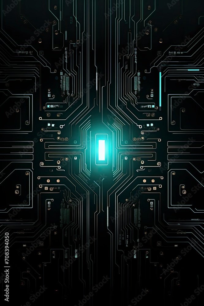 Digital circuit technology background, generative ai